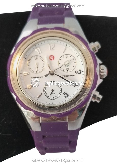 Michele Purple Jelly Band Watch Michele Purple Jelly Band Watch