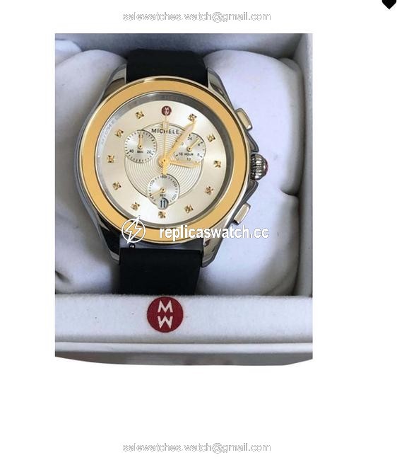 Michele Gold Cape Stainless Honey Topaz Watch Michele Gold Cape Stainless Honey Topaz Watch