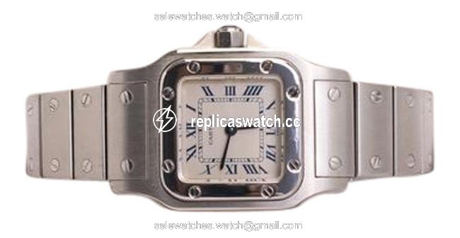 Cartier Silver New Santos Ladies Watch Cartier Silver New Santos Ladies Watch