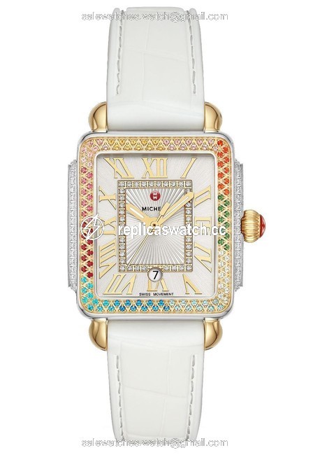 Michele Two Tone Deco Madison Mid Carousel 18k Gold Diamond Mww06g000022 Watch Michele Two Tone Deco Madison Mid Carousel 18k Gold Diamond Mww06g000022 Watch