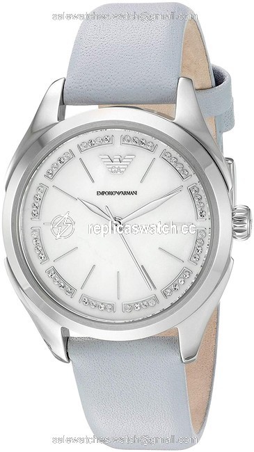 Emporio Armani Light Blue/Silver-tone Womens Dress Ar11032 Watch Emporio Armani Light Blue/Silver-tone Womens Dress Ar11032 Watch