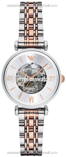 Emporio Armani Rose Gold/Silver Womens Two-tone Stainless Steel Strap Ar1992 Watch Emporio Armani Rose Gold/Silver Womens Two-tone Stainless Steel Strap Ar1992 Watch
