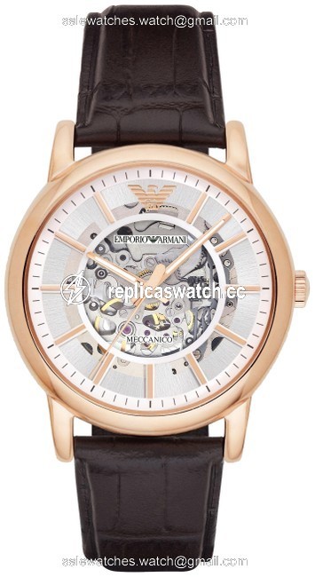 Emporio Armani Brown Dress Leather Mens Ar1983 Watch Emporio Armani Brown Dress Leather Mens Ar1983 Watch