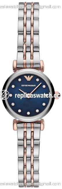 Emporio Armani Rose Gold/Silver Two Tone T-bar Stainless Steel Womens Ar11222 Watch Emporio Armani Rose Gold/Silver Two Tone T-bar Stainless Steel Womens Ar11222 Watch