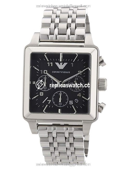 Emporio Armani Silver Square Chronograph Mens Ar1626 Watch Emporio Armani Silver Square Chronograph Mens Ar1626 Watch