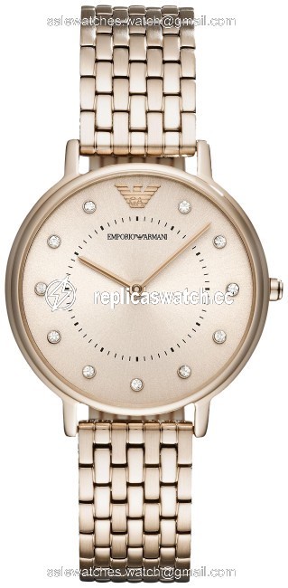 Emporio Armani Rose Gold Pale Pink Tone Stainless Steel Womens Ar11062 Watch Emporio Armani Rose Gold Pale Pink Tone Stainless Steel Womens Ar11062 Watch
