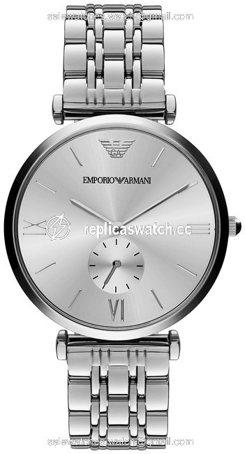 Emporio Armani Silver Classic Quartz Stainless Steel Tone Ar1819 Watch Emporio Armani Silver Classic Quartz Stainless Steel Tone Ar1819 Watch