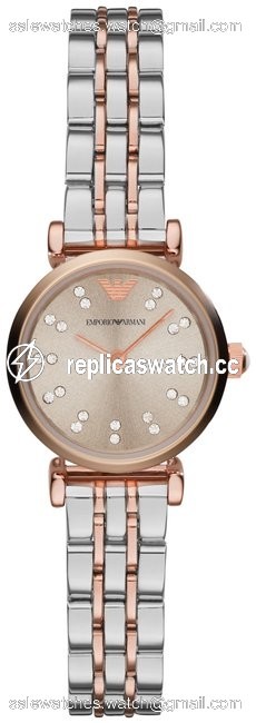 Emporio Armani Rose Gold/Silver Gianni Tone Womens Ar1841 Watch Emporio Armani Rose Gold/Silver Gianni Tone Womens Ar1841 Watch