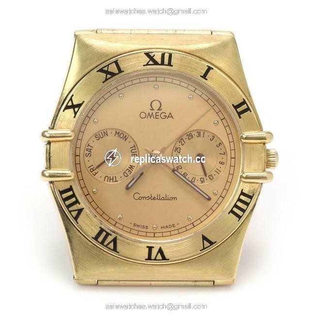 Omega 64173 Constellation 18k Gold Day Date Mens Chronograph 1445 Paper Watch Omega 64173 Constellation 18k Gold Day Date Mens Chronograph 1445 Paper Watch