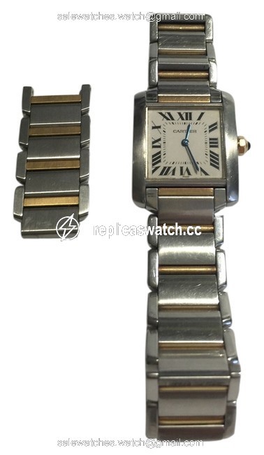 Cartier Two Tone Womens Tank Francoise Watch Cartier Two Tone Womens Tank Francoise Watch