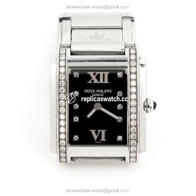 Patek Philippe 61013 Twenty-4 Diamond Rectangular Ladies Quartz Watch Patek Philippe 61013 Twenty-4 Diamond Rectangular Ladies Quartz Watch