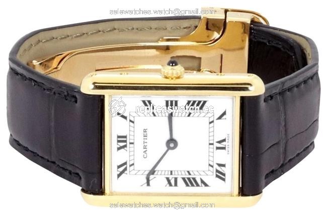 Cartier W Paris Solo Tank 18k Yellow Gold Deployment Leather Band W/Paper Watch Cartier W Paris Solo Tank 18k Yellow Gold Deployment Leather Band W/Paper Watch