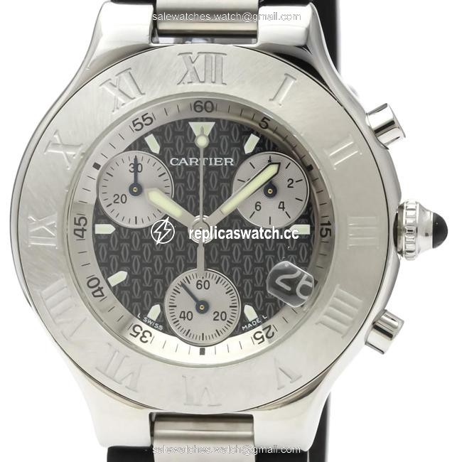 Cartier Must 21 Chronoscaph Steel Quartz Mens W10125u2 Watch Cartier Must 21 Chronoscaph Steel Quartz Mens W10125u2 Watch