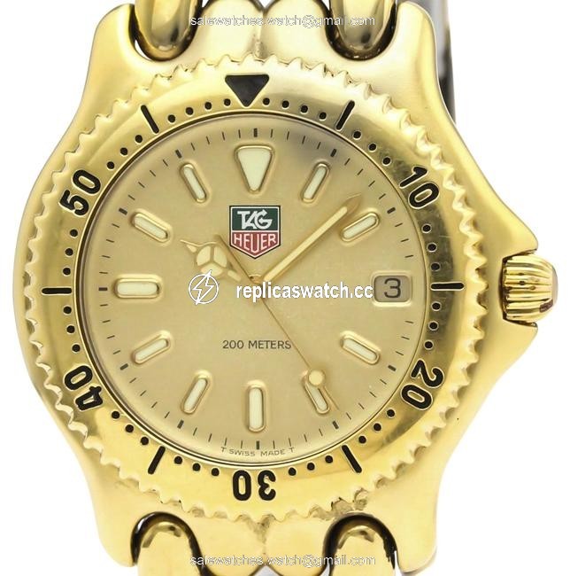 TAG Heuer Sel Professional 200m Gold Plate Quartz Mens S94.406 Watch TAG Heuer Sel Professional 200m Gold Plate Quartz Mens S94.406 Watch