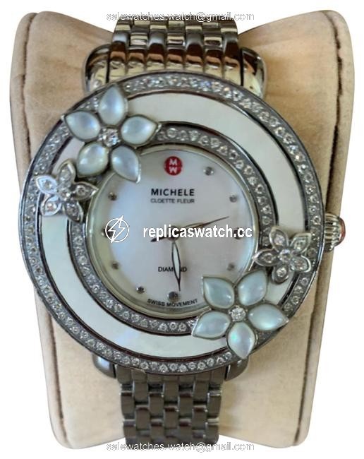 Michele "Cloette Fleur" Diamond 0.64ct Watch Michele "Cloette Fleur" Diamond 0.64ct Watch