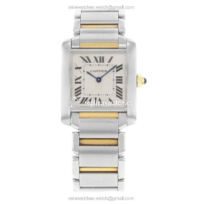 Cartier Two-tone Gold Tank W2ta0003 ( 14588 ) Watch Cartier Two-tone Gold Tank W2ta0003 ( 14588 ) Watch