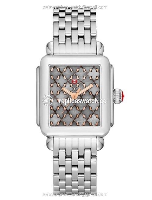 Michele Two Tone Deco Mosaic Mother Of Pearl Womens Mww06t000184 Watch Michele Two Tone Deco Mosaic Mother Of Pearl Womens Mww06t000184 Watch