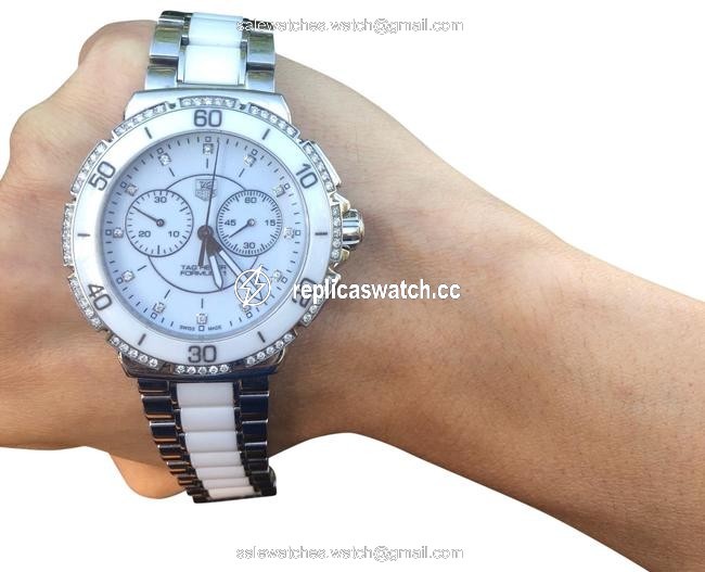 TAG Heuer White Formula One Diamond Watch TAG Heuer White Formula One Diamond Watch