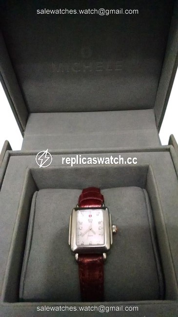 Michele Deep Red Deco Mini Watch Michele Deep Red Deco Mini Watch