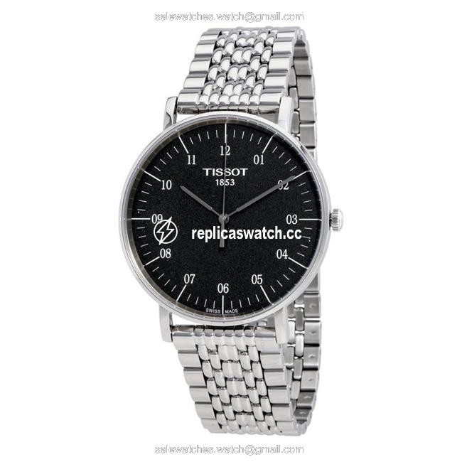 Tissot Silver Black Everytime Mens Watch Tissot Silver Black Everytime Mens Watch