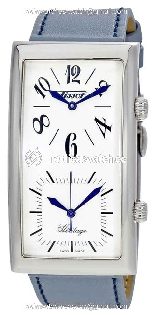 Tissot Ivory (Dual Time) Grey Heritage Arabic Numeral Leather Stainless Steel Quartz Mens Watch Tissot Ivory (Dual Time) Grey Heritage Arabic Numeral Leather Stainless Steel Quartz Mens Watch