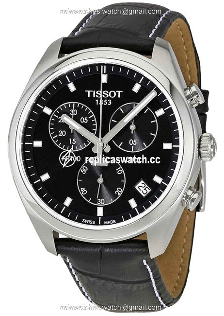 Tissot Black Pr100 Chronograph Mens Leather Watch Tissot Black Pr100 Chronograph Mens Leather Watch