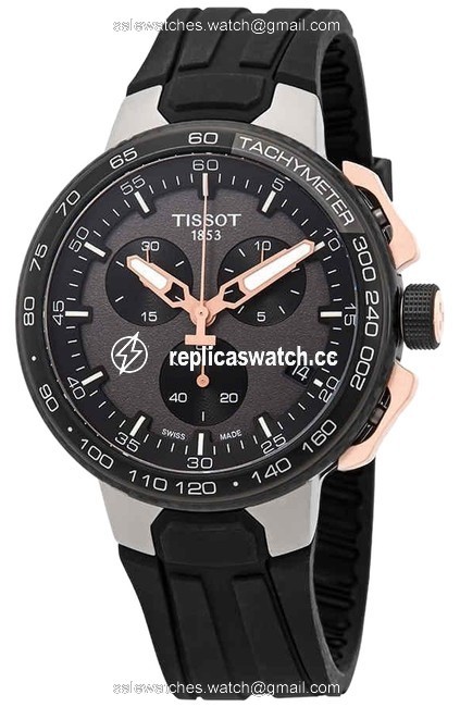 Tissot Black T-race Chronograph Dial Mens Silicone Watch Tissot Black T-race Chronograph Dial Mens Silicone Watch
