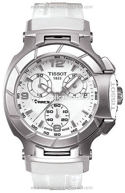 Tissot T-race White Rubber Chronograph Ladies Watch T0482171701700 Tissot T-race White Rubber Chronograph Ladies Watch T0482171701700