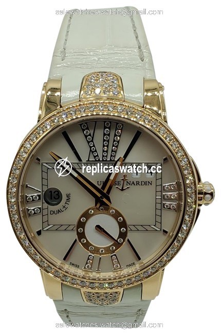 Ulysse Nardin Executive Dual 18k Rose Gold and Diamonds Ladies Watch Ulysse Nardin Executive Dual 18k Rose Gold and Diamonds Ladies Watch