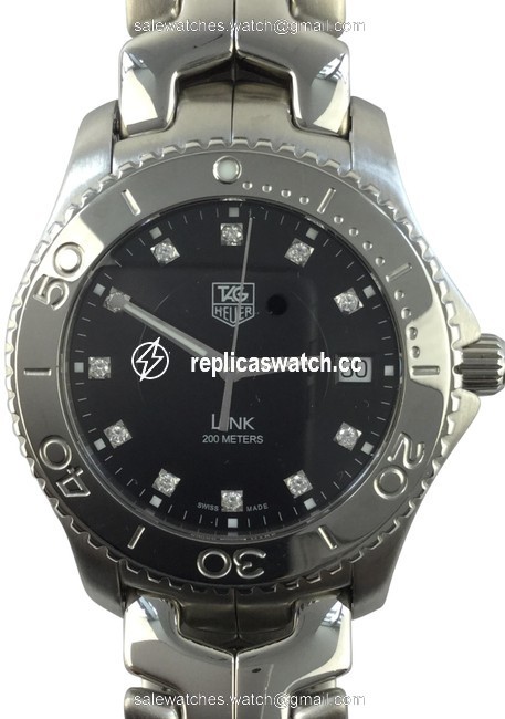 TAG Heuer Link Diamond Wj1113 Stainless Steel Date 40mm Watch TAG Heuer Link Diamond Wj1113 Stainless Steel Date 40mm Watch