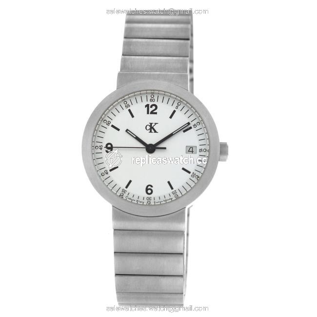 Calvin Klein Silver Unisex K2121 Steel Date Quartz 31mm Watch Calvin Klein Silver Unisex K2121 Steel Date Quartz 31mm Watch