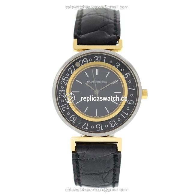 Girard-Perregaux Steel Gold Unisex Integrale 32mm Date Quartz Watch Girard-Perregaux Steel Gold Unisex Integrale 32mm Date Quartz Watch