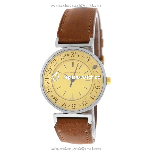 Girard-Perregaux Gold Stainless Steel Unisex Integrale 32mm Date Quartz Watch Girard-Perregaux Gold Stainless Steel Unisex Integrale 32mm Date Quartz Watch