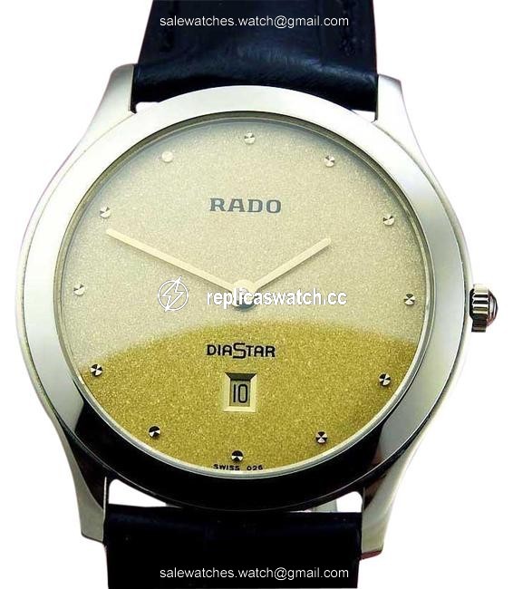 Rado Tungsten/Steel and Gold Dial " Diastar " Quartz Uni-sex Watch Rado Tungsten/Steel and Gold Dial " Diastar " Quartz Uni-sex Watch