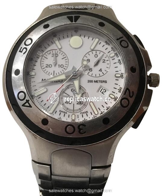 Movado Silver Stainless Steel 800 Series White Dial Swiss Watch Movado Silver Stainless Steel 800 Series White Dial Swiss Watch