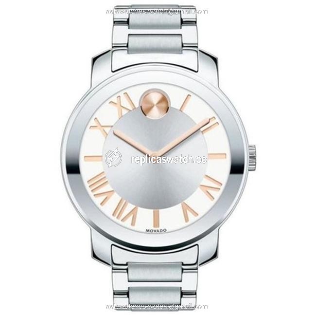 Movado Two Tone Bold Bracelet Silver Rose Gold Dial Bold 3600196 Watch Movado Two Tone Bold Bracelet Silver Rose Gold Dial Bold 3600196 Watch