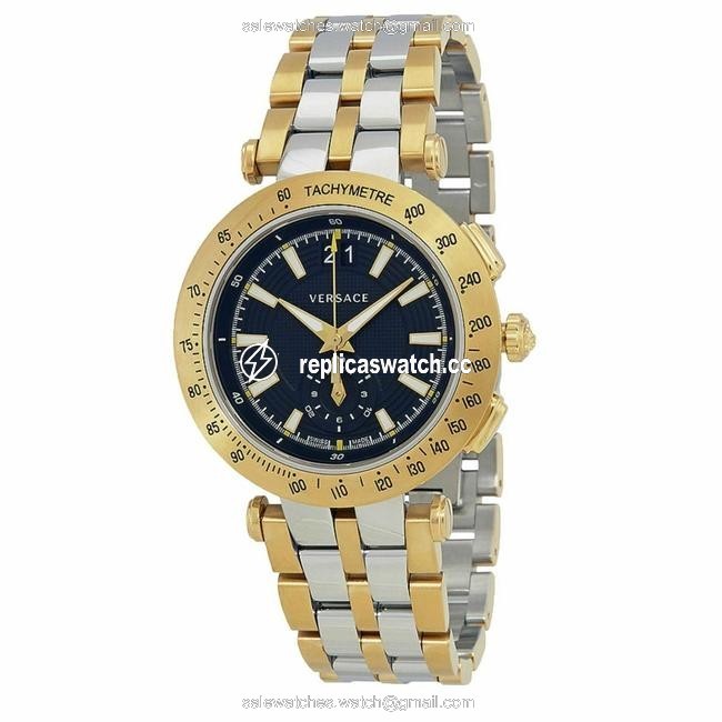 Versace Gold/Silver Vah020016 Mens Two-tone Quartz Watch Versace Gold/Silver Vah020016 Mens Two-tone Quartz Watch