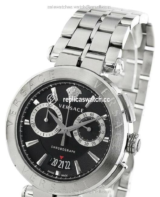 Versace Silver Chronograph Vebr00818 Aion Stainless Steel Mens Watch Versace Silver Chronograph Vebr00818 Aion Stainless Steel Mens Watch