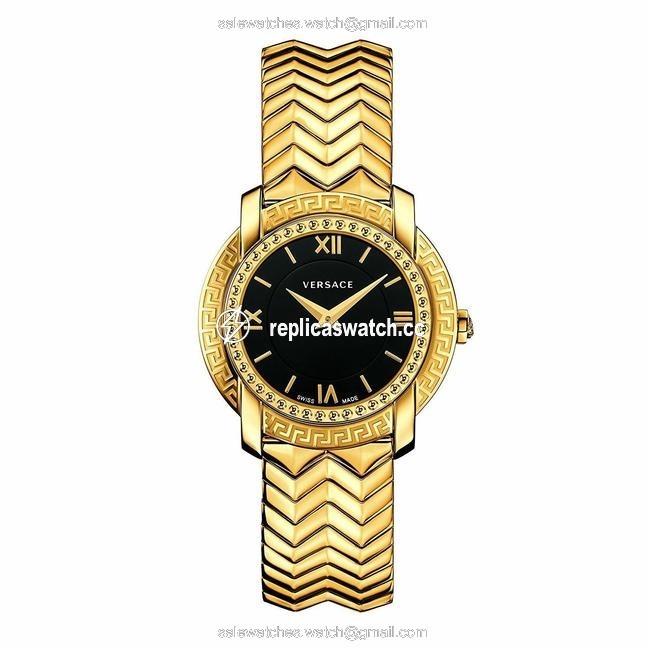 Versace Gold Vam050016 Womens Dv25 Tone Quartz Watch Versace Gold Vam050016 Womens Dv25 Tone Quartz Watch