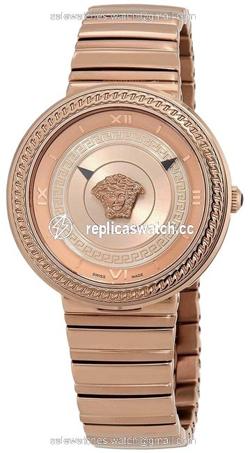 Versace Rose Gold Vlc140017 Womens V Metal Icon Quartz Watch Versace Rose Gold Vlc140017 Womens V Metal Icon Quartz Watch