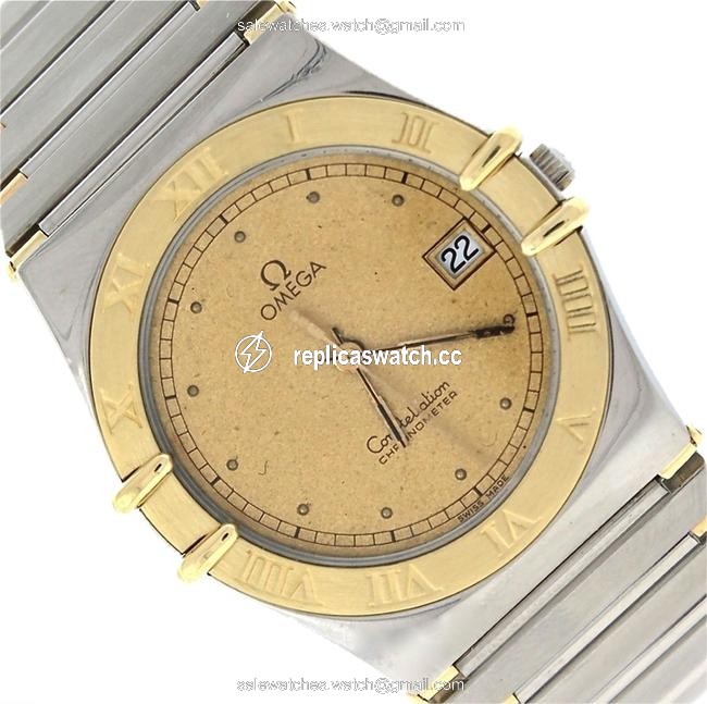 Omega 18k Gold Stainless Steel Vintage Mens Constellation Quartz 1431 Watch Omega 18k Gold Stainless Steel Vintage Mens Constellation Quartz 1431 Watch