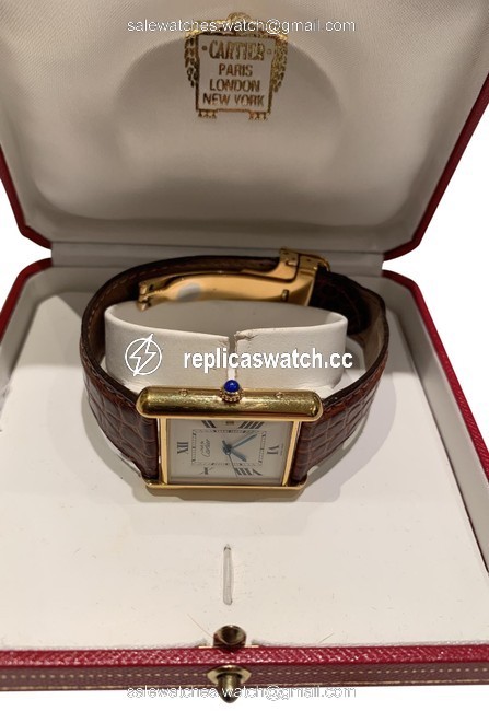 Cartier Brown/Multi Must Tank Watch Cartier Brown/Multi Must Tank Watch
