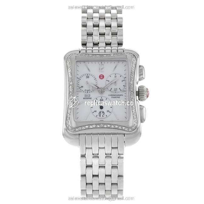 Michele Silver Deco Moderne Ii Mww06u000001 Steel Quartz Ladies (8955) Watch Michele Silver Deco Moderne Ii Mww06u000001 Steel Quartz Ladies (8955) Watch