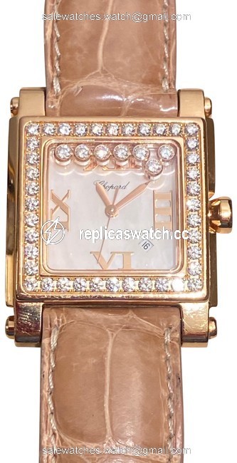 Chopard Rose Gold Happy Sport Watch Chopard Rose Gold Happy Sport Watch