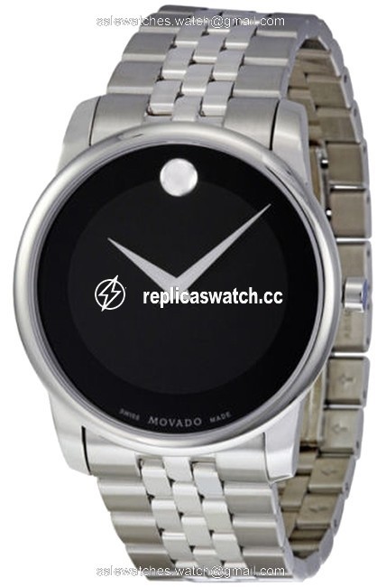 Movado Black Museum Stainless Steel Dial Mens 0606504 Watch Movado Black Museum Stainless Steel Dial Mens 0606504 Watch