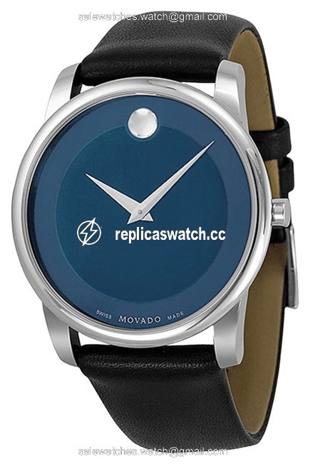 Movado Silver Museum Blue Dial Stainless Steel Mens 0606610 Watch Movado Silver Museum Blue Dial Stainless Steel Mens 0606610 Watch