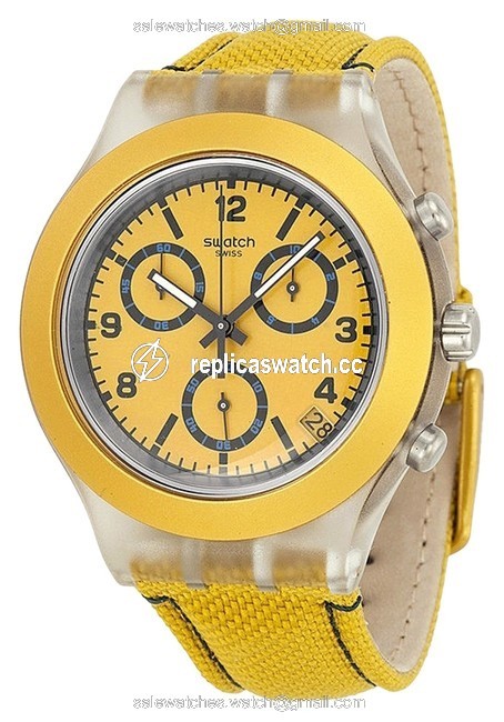 Swatch Mustardy Chronograph Plastic Mens Svck4069 Watch Swatch Mustardy Chronograph Plastic Mens Svck4069 Watch