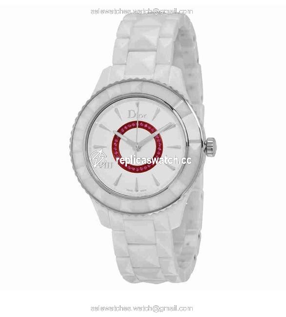 Dior Silver Viii 38mm White Dial Ceramic Ladies Watch Dior Silver Viii 38mm White Dial Ceramic Ladies Watch