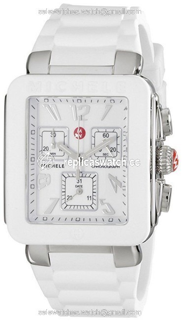 Michele White Jelly Park Silicone Silver Steel Watch Michele White Jelly Park Silicone Silver Steel Watch