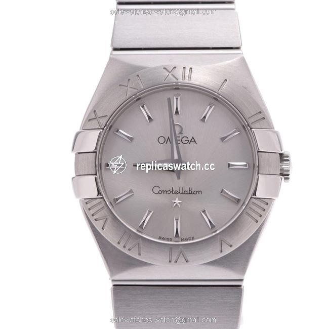 Omega Silver Stainless Steel Constellation 123.10 Womens Wristwatch 26 Mm Watch Omega Silver Stainless Steel Constellation 123.10 Womens Wristwatch 26 Mm Watch
